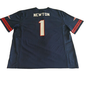 Team Apparel Jersey Men 3XL Blue New England Patriots Cam Newton Short Sleeve